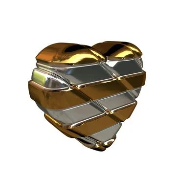 3D heart in a frame Illustrazione stock