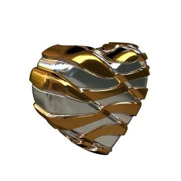 3D heart in a frame Illustrazione stock