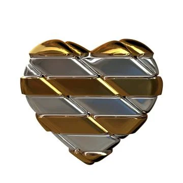 3D heart in a frame Stock Illustration