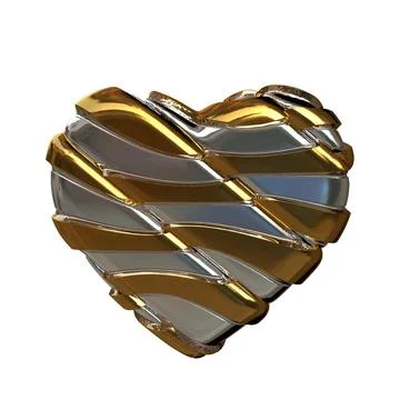 3D heart in a frame Illustrazione stock
