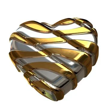 3D heart in a frame Illustrazione stock