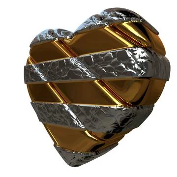 3D heart in a frame Stock-Illustration