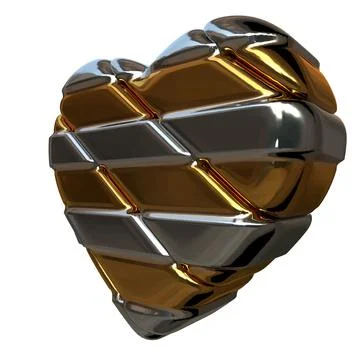 3D heart in a frame Stock Illustration