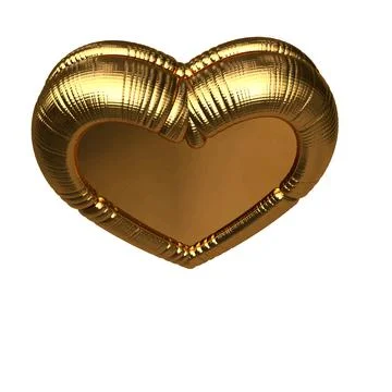 3D heart in a frame Illustrazione stock