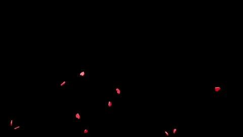 3D Heart Icon Explosion effect on black background. 库存影片 336105932