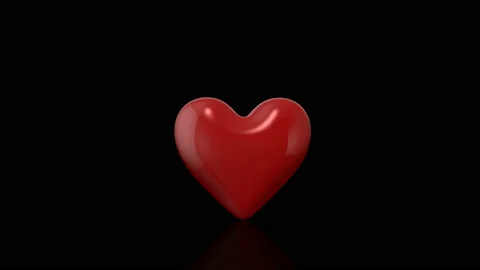 3D Heart Icon turns on itself Video stock 239380801