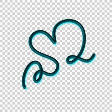 3D Heart Line Foto stock