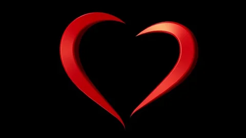 3d Heart Loop Video stock 78764823