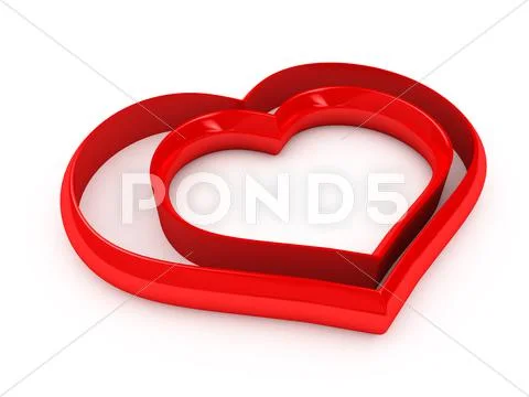 3d heart over white background Stock Illustration