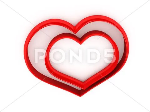 3d heart over white background Stock Illustration