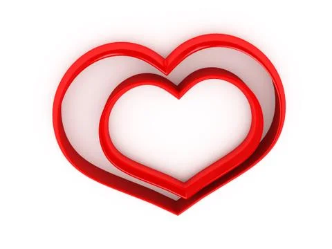 3d heart over white background Stock Illustration