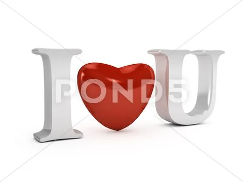 3d heart over white background Stock Illustration