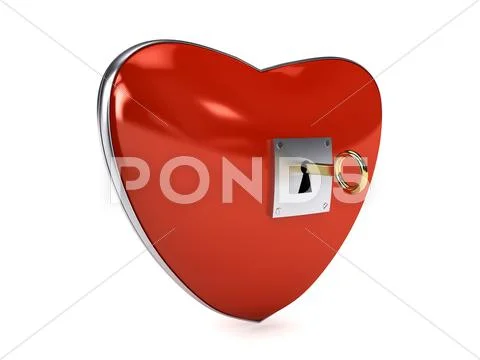 3d heart over white background Stock Illustration
