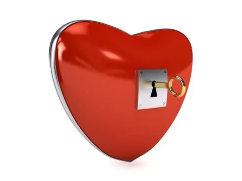 3d heart over white background Stock Illustration
