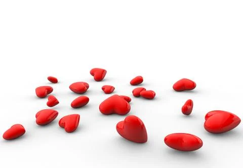 3d heart over white background Stock Illustration
