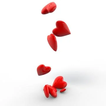 3d heart over white background Stock Illustration