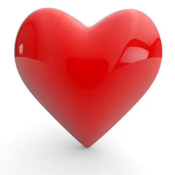 3d heart over white background Stock Illustration