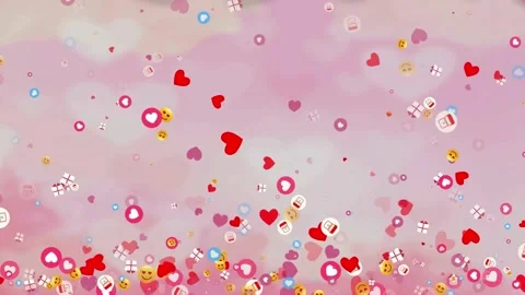 3d heart render seamless loop 4k. 3D Render of romantic background valentines Stock Footage 336563253