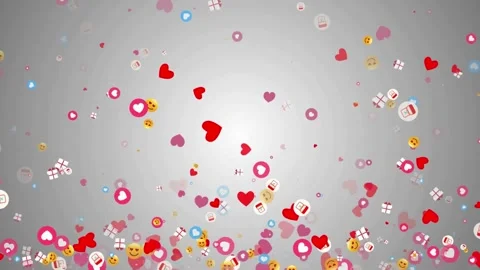 3d heart render seamless loop 4k. 3D Render of romantic background valentines Stock Footage 336563282