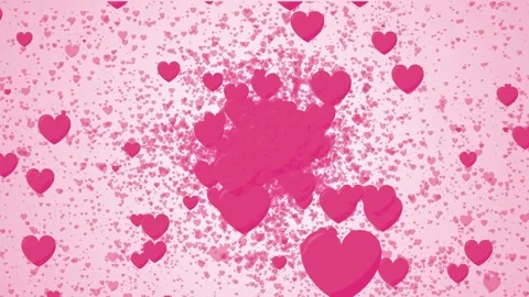 3d heart render seamless loop 4k. 3D Render of romantic background valentines Stock Footage 336563564