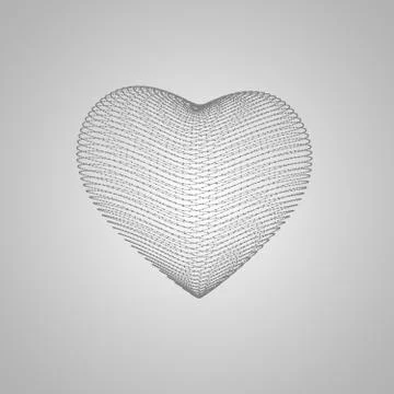 3D heart shape Stock Illustration