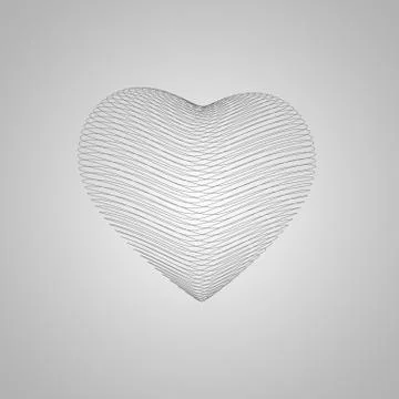 3D heart shape Stock Illustration