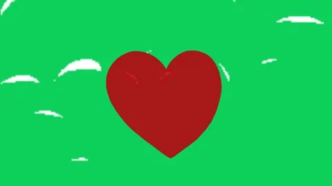 3d heart shape smoke on green screen.animated heart shape smoke effect.4k vid Stock Footage 294148736