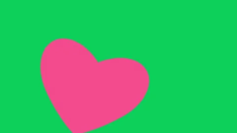 3d heart shape smoke on green screen.animated heart shape smoke effect.4k vid Stock Footage 294148737