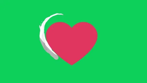 3d heart shape smoke on green screen.animated heart shape smoke effect.4k vid Stock Footage 294148738