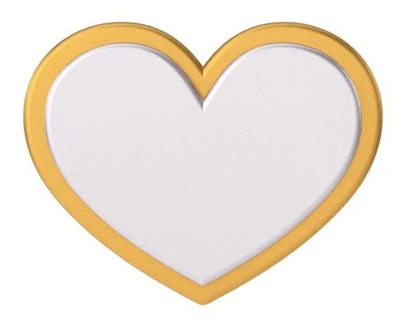 3D heart. Speech bubble. Text box. Stock Illustration