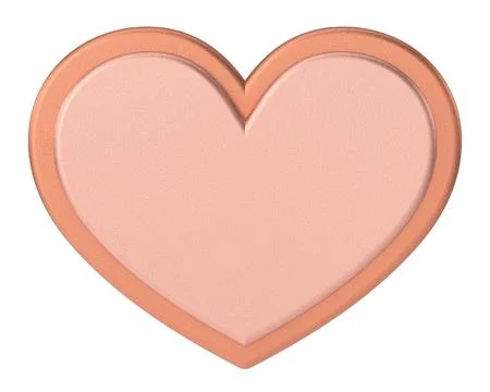 3D heart. Speech bubble. Text box. Stock Illustration