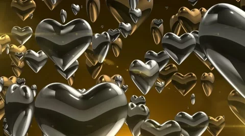 3D heart symbol moving pattern in love wedding anniversary or valentine Stock Footage 60609337