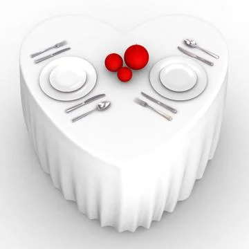 3d heart table Stock Illustration