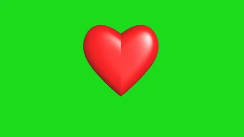 3d hearts animations in green screen Stock Footage 321666135
