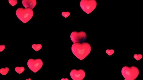 3D Hearts Bachdrop Video stock 89542955