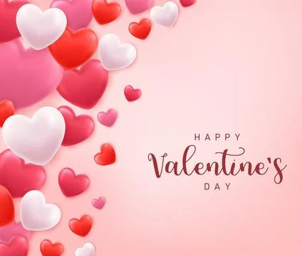 3d hearts background Stock Illustration
