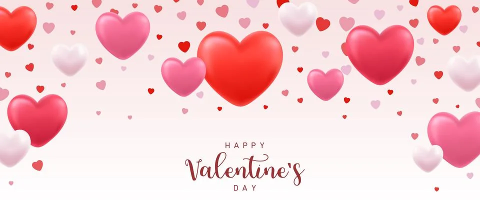 3d hearts background Illustrazione stock
