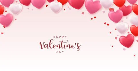 3d hearts background Stock Illustration