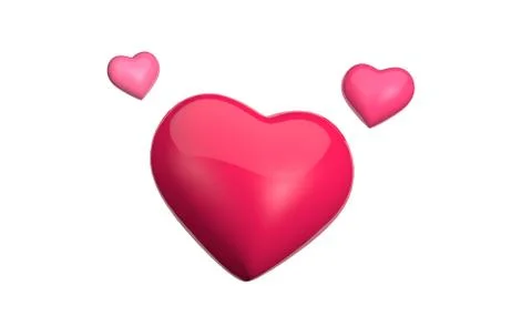 3d Hearts float on the air Illustration