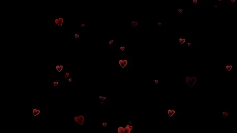 3D hearts float up - motion graphics for video background Stock Footage 123124312