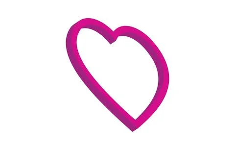 3D hearts isolated on a white background Stock Illustration