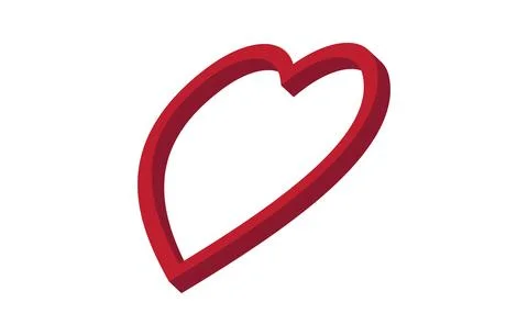 3D hearts isolated on a white background Stock Illustration