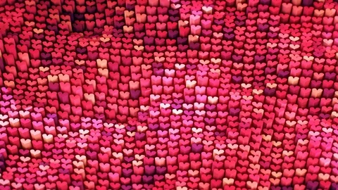 3D Hearts Motion Background 4k animation Stock-Footage 116293826