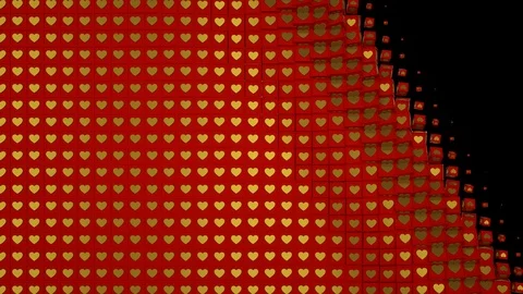 3D Hearts Transition Animation Stock Footage 98662463