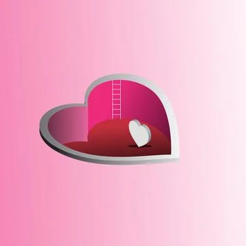 3d Hearts vector collection. Valentine's day romance symbols Stock Illustration