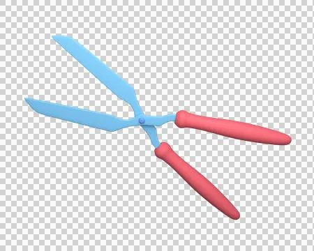 3d hedge shears. Secateurs for the garden Stock Illustration