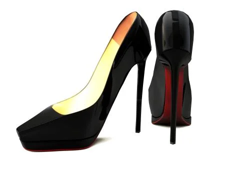 3d Heels on a white background Stock Illustration