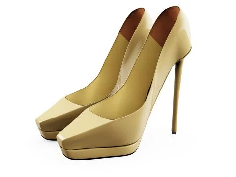 3d Heels on a white background Stock Illustration