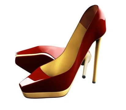 3d Heels on a white background Stock Illustration