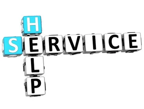 3d help service crossword イラスト素材